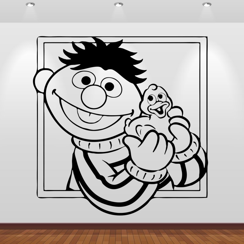 Preview: 46179 Ernie Sesamstraße Wandsticker